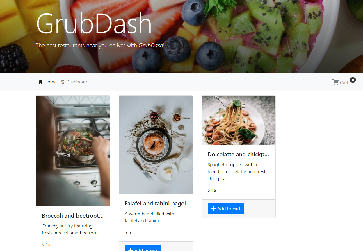 grubdash application image