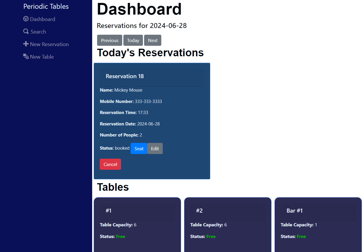 restaurant reservation application image